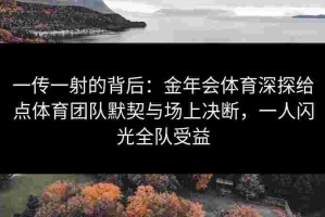 一传一射的背后：金年会体育深探给点体育团队默契与场上决断，一人闪光全队受益