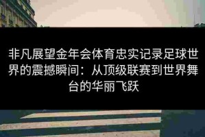 非凡展望金年会体育忠实记录足球世界的震撼瞬间：从顶级联赛到世界舞台的华丽飞跃